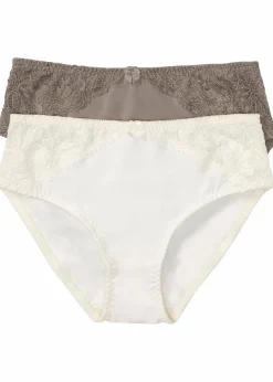 Hot Maxislip mit Spitze (2er Pack) Damen Wäsche·Höschen|Nachhaltigere Materialien