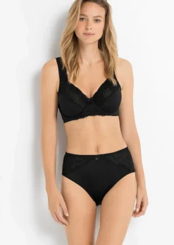 Damen bonprix Nachhaltigere Materialien|Höschen|Maxislip mit Spitze (2er Pack)