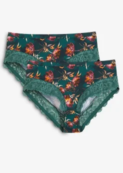 Outlet Maxislip mit zarter Spitze (2er Pack) Damen Wäsche·Dessous|Wäsche·Höschen