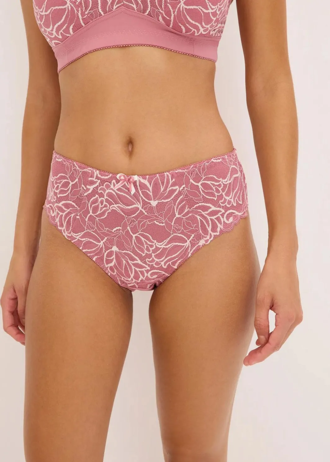 Damen bonprix Wäsche·Dessous|Wäsche·Höschen|Maxislip mit zarter Spitze