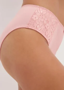 Damen bonprix Nachhaltigere Materialien|Höschen|Maxislip mit zarter Spitze (2er Pack)