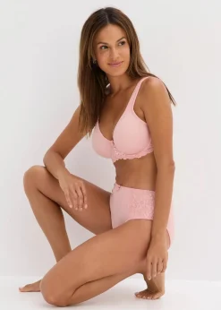 Damen bonprix Nachhaltigere Materialien|Höschen|Maxislip mit zarter Spitze (2er Pack)