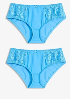 Maxislip mit zarter Spitze (2er Pack) Damen Nachhaltigere Materialien|Höschen