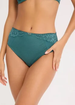 Damen bonprix Wäsche·Dessous|Wäsche·Höschen|Maxislip mit zarter Spitze