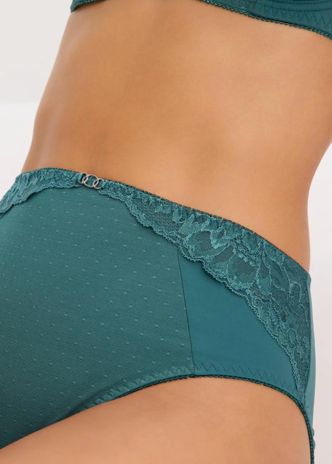 Damen bonprix Wäsche·Dessous|Wäsche·Höschen|Maxislip mit zarter Spitze
