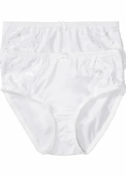 Clearance Maxislip mit zarter Spitze (2er Pack) Damen Nachhaltigere Materialien|Höschen