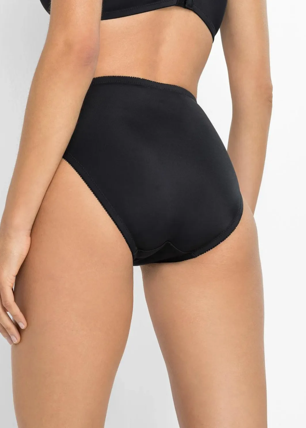 Damen bonprix Nachhaltigere Materialien|Höschen|Maxislip mit zarter Spitze (2er Pack)