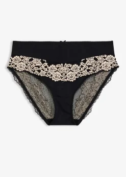 Damen bonprix Wäsche·Dessous|Wäsche·Höschen|Maxislip mit zarter Spitze