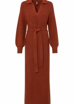 Damen bonprix Bekleidung·Umstandsmode|Strickmode|Maxi-Strickkleid mit Gürtel (2-tlg. Set)