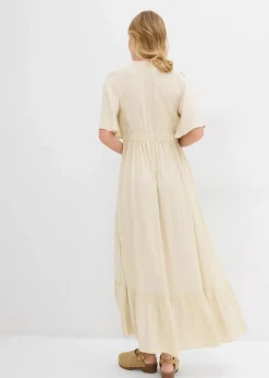 Best Maxi-Stufenkleid aus fließender Viskose Damen Bekleidung·Pullover & Strickjacken