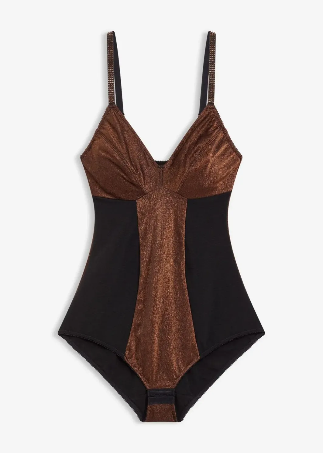 Damen bonprix Bodies|Shapewear|Medium Shape Body aus glitzerndem Material