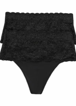 Damen bonprix Wäsche·Höschen|Höschen|Medium Shape String (2er Pack)