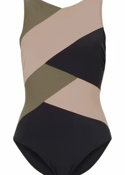 Online Medium Shape-Badeanzug in Wickeloptik Damen Nachhaltigere Materialien|Shapewear