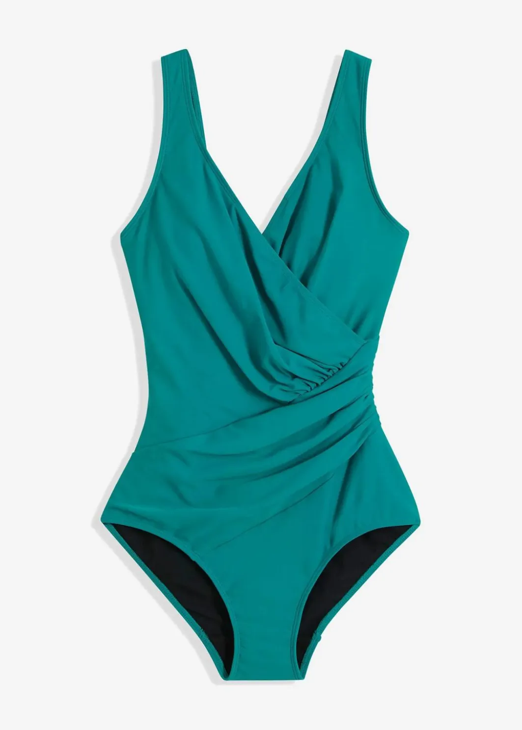 Damen bonprix Nachhaltigere Materialien|Bademode·Badeanzüge|Medium Shape-Badeanzug in Wickeloptik