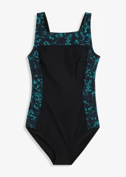 Damen bonprix Nachhaltigere Materialien|Sport Bademode|Medium Shape-Badeanzug mit eckigem Ausschnitt