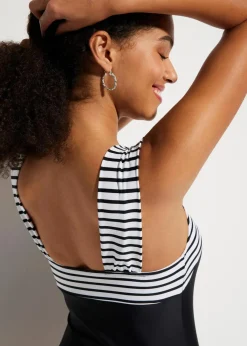 Damen bonprix Nachhaltigere Materialien|Bademode·Badeanzüge|Medium Shape-Badeanzug mit breiten Trägern