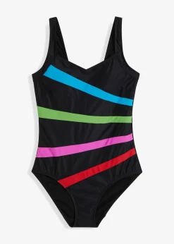 Damen bonprix Nachhaltigere Materialien|Bademode·Badeanzüge|Medium Shape-Badeanzug mit Einsätzen