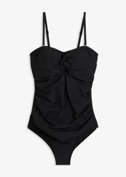 Damen bonprix Nachhaltigere Materialien|Shapewear|Medium Shape-Badeanzug mit Wickeloptik