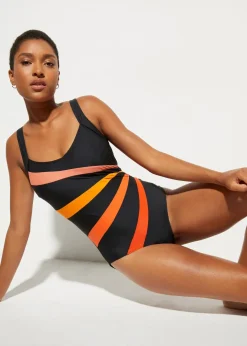 Medium Shape-Badeanzug mit Einsätzen Damen Nachhaltigere Materialien|Sport Bademode