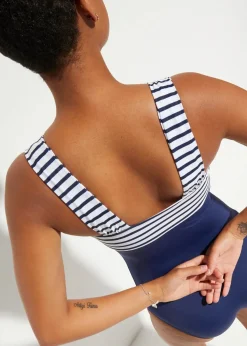 Damen bonprix Nachhaltigere Materialien|Shapewear|Medium Shape-Badeanzug mit breiten Trägern