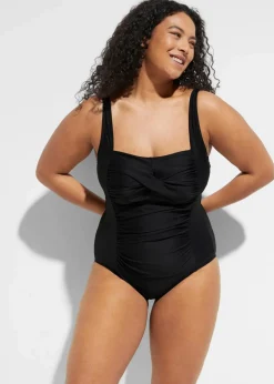 Online Medium Shape-Badeanzug mit Wickeloptik Damen Nachhaltigere Materialien|Shapewear