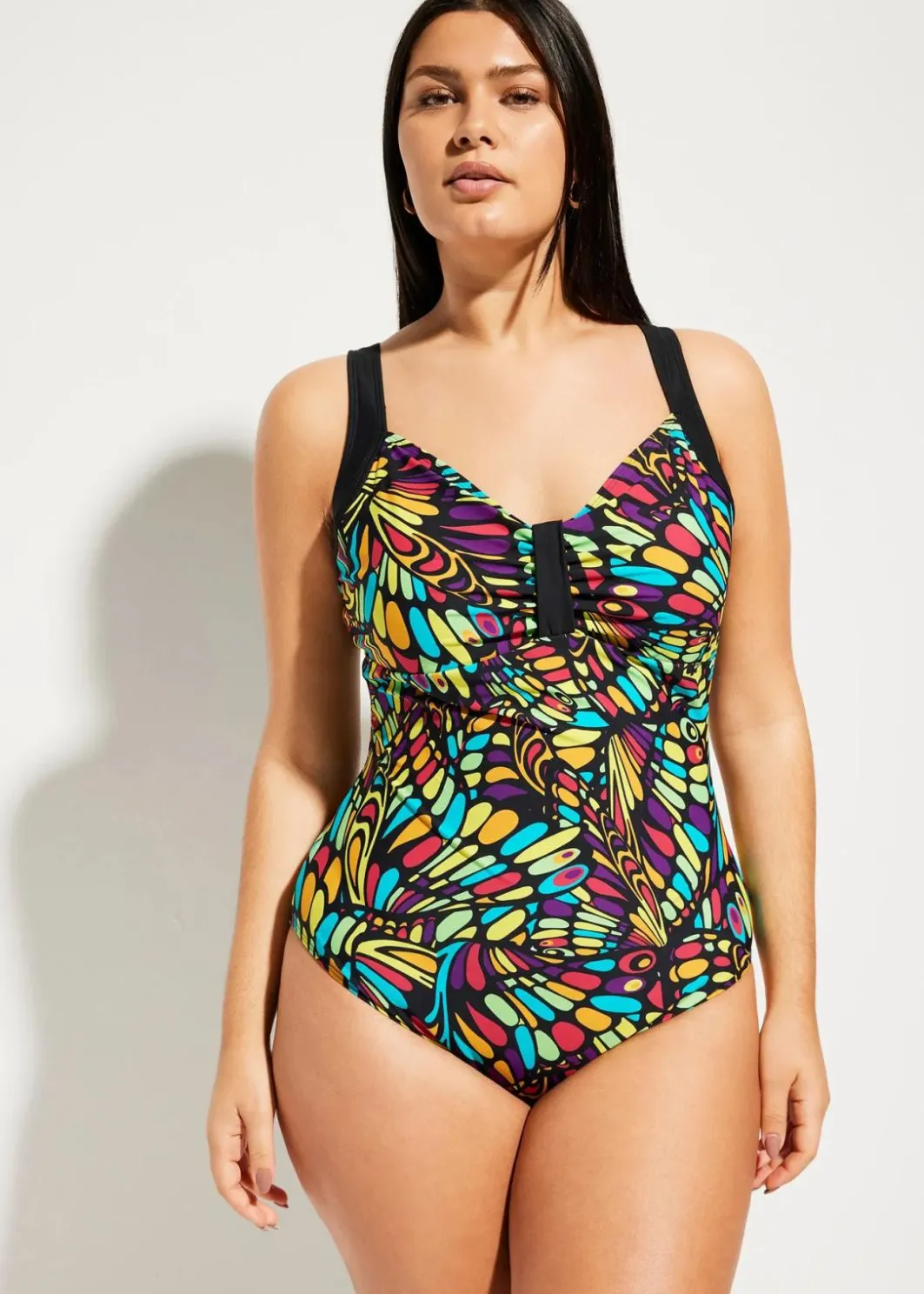Online Medium Shape-Badeanzug rundum bedruckt Damen Nachhaltigere Materialien|Shapewear