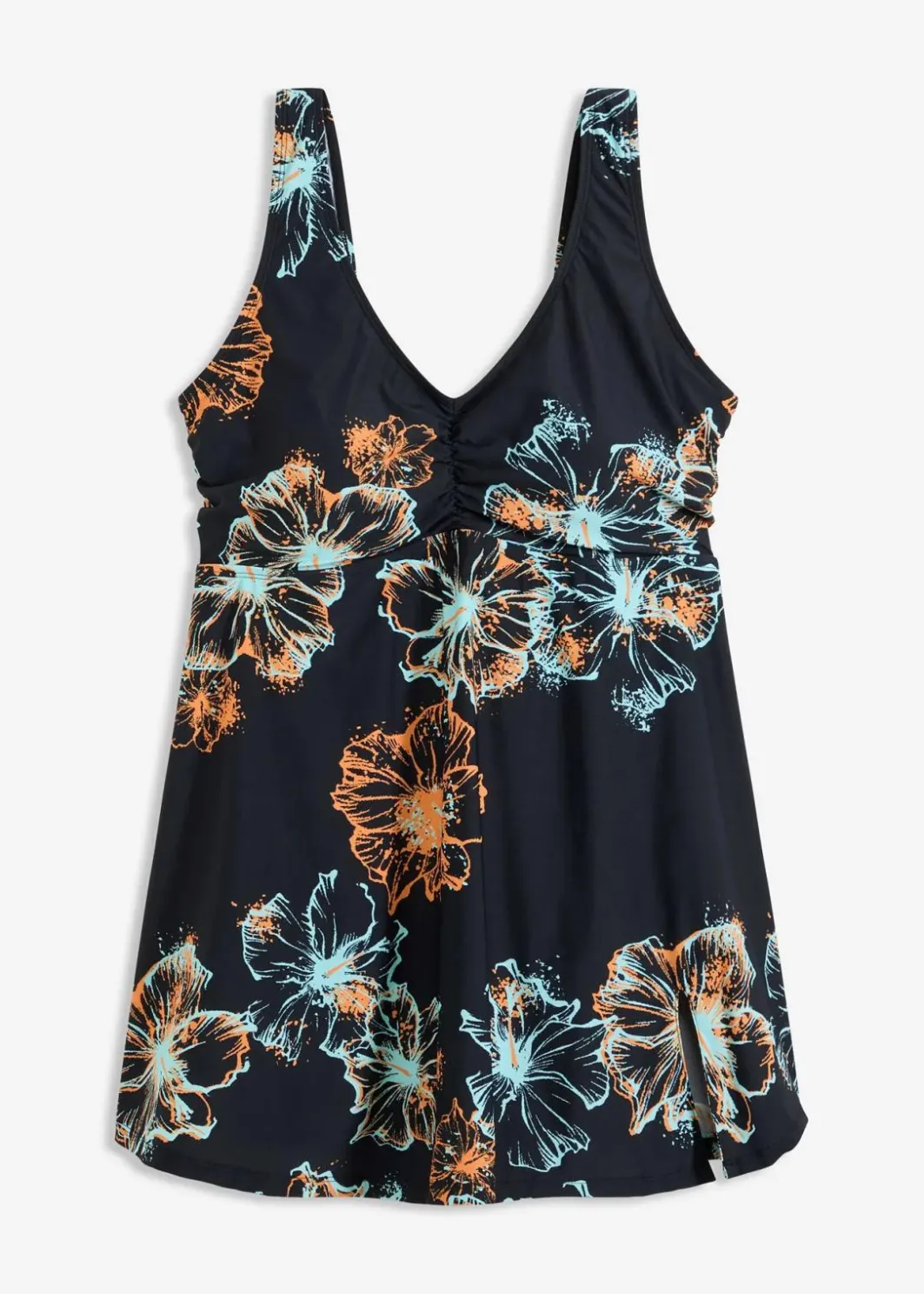 Damen bonprix Nachhaltigere Materialien|Bademode·Badekleider|Medium Shape-Badekleid mit V-Ausschnitt