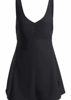 Damen bonprix Nachhaltigere Materialien|Shapewear|Medium Shape-Badekleid mit V-Ausschnitt