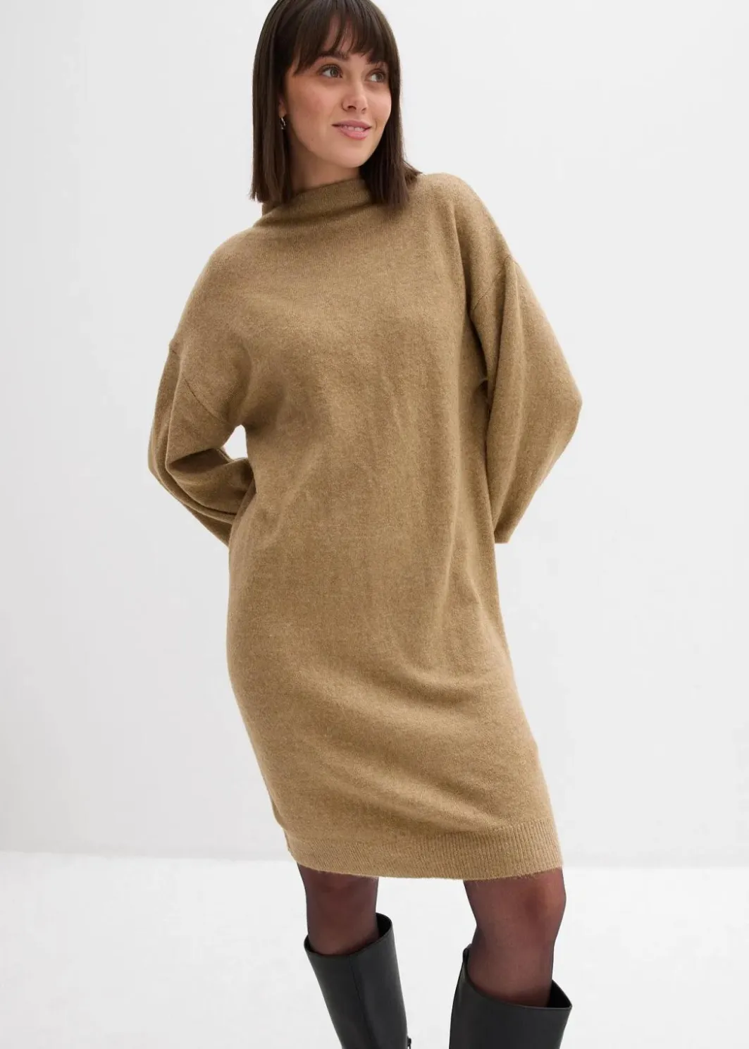Best Meliertes Strickkleid Damen Kleider|Strickmode