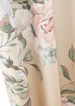 Microfaser Vorhang mit Rosendruck mit recyceltem Polyester (1er Pack) Vorhänge