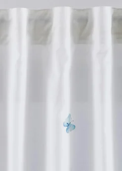 Clearance Microfaser Vorhang mit Schmetterlingsdruck (1er Pack) Vorhänge