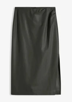Midi Lederimitat-Rock Damen Bekleidung·Sportbekleidung|Röcke