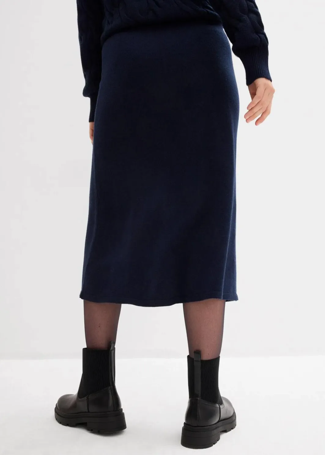 Best Midi Strickrock aus softem Viskose-Mix Damen Bekleidung·Sportbekleidung|Zweiteiler & Sets