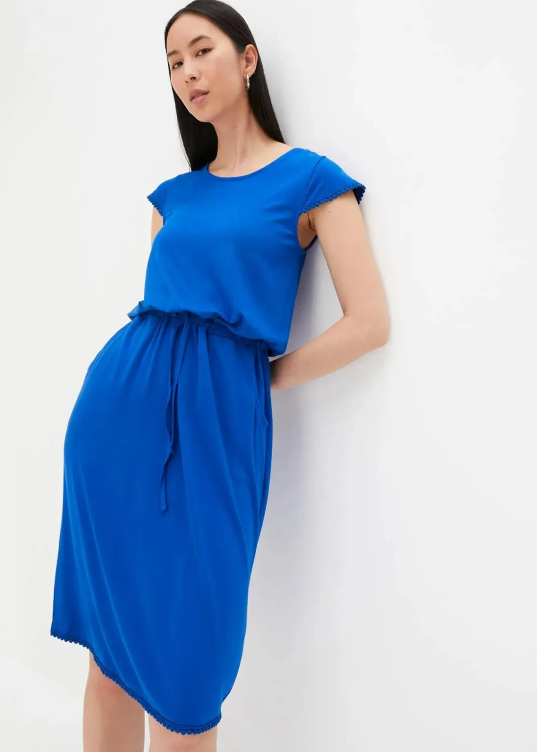 Best Midi-Jerseykleid aus nachhaltiger Viskose mit Elasthan Damen Nachhaltigere Materialien