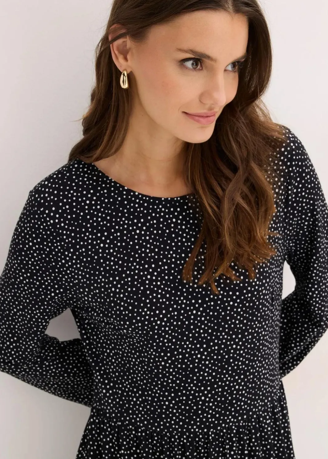 Clearance Midi-Jerseykleid aus Viskose-Mix Damen Bekleidung·Pullover & Strickjacken|Nachhaltigere Materialien