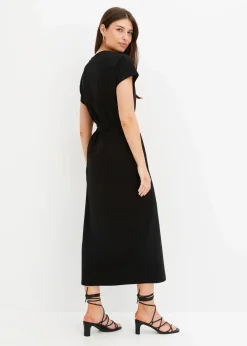 Damen bonprix Kleider|Bekleidung·Pullover & Strickjacken|Midikleid aus Baumwolle mit Stretch