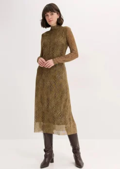 Hot Midikleid aus feinem Mesh Damen Bekleidung·Pullover & Strickjacken|Kleider