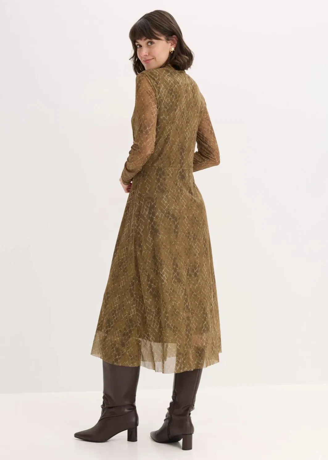 Hot Midikleid aus feinem Mesh Damen Bekleidung·Pullover & Strickjacken|Kleider