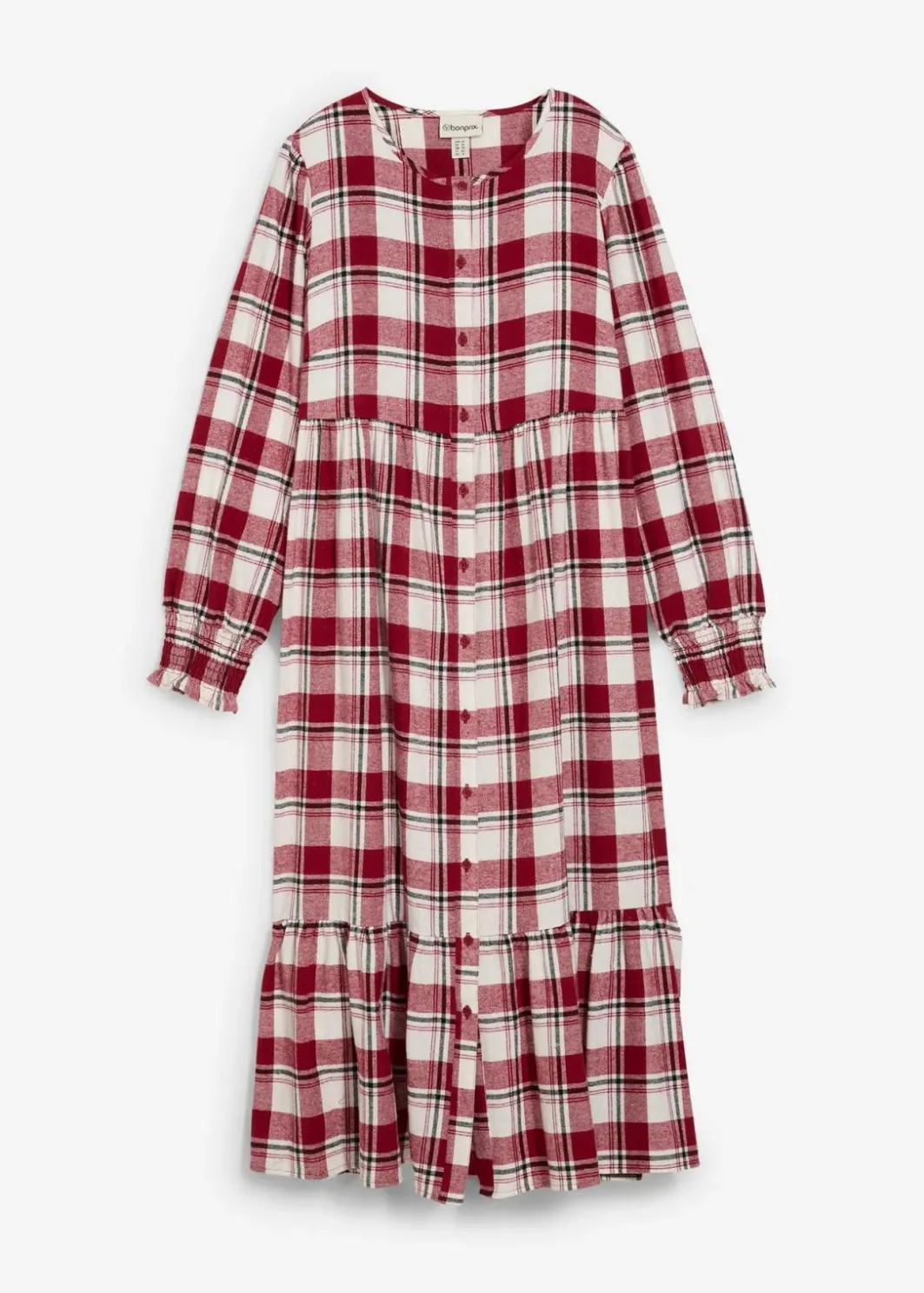 Hot Midikleid aus Flanell Damen Kleider|Bekleidung·Pullover & Strickjacken