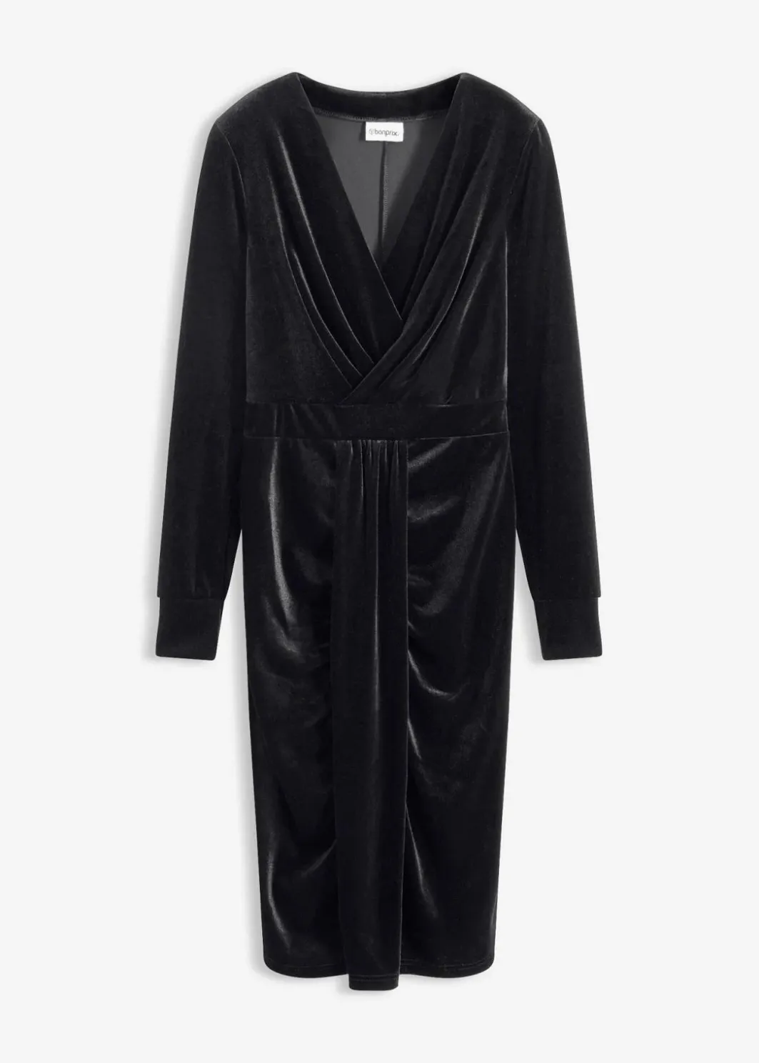 Damen bonprix Kleider|Midikleid aus fließendem Samt