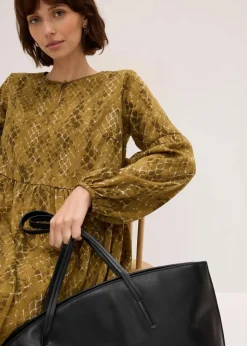 Damen bonprix Bekleidung·Pullover & Strickjacken|Kleider|Midikleid aus fließendem Satin
