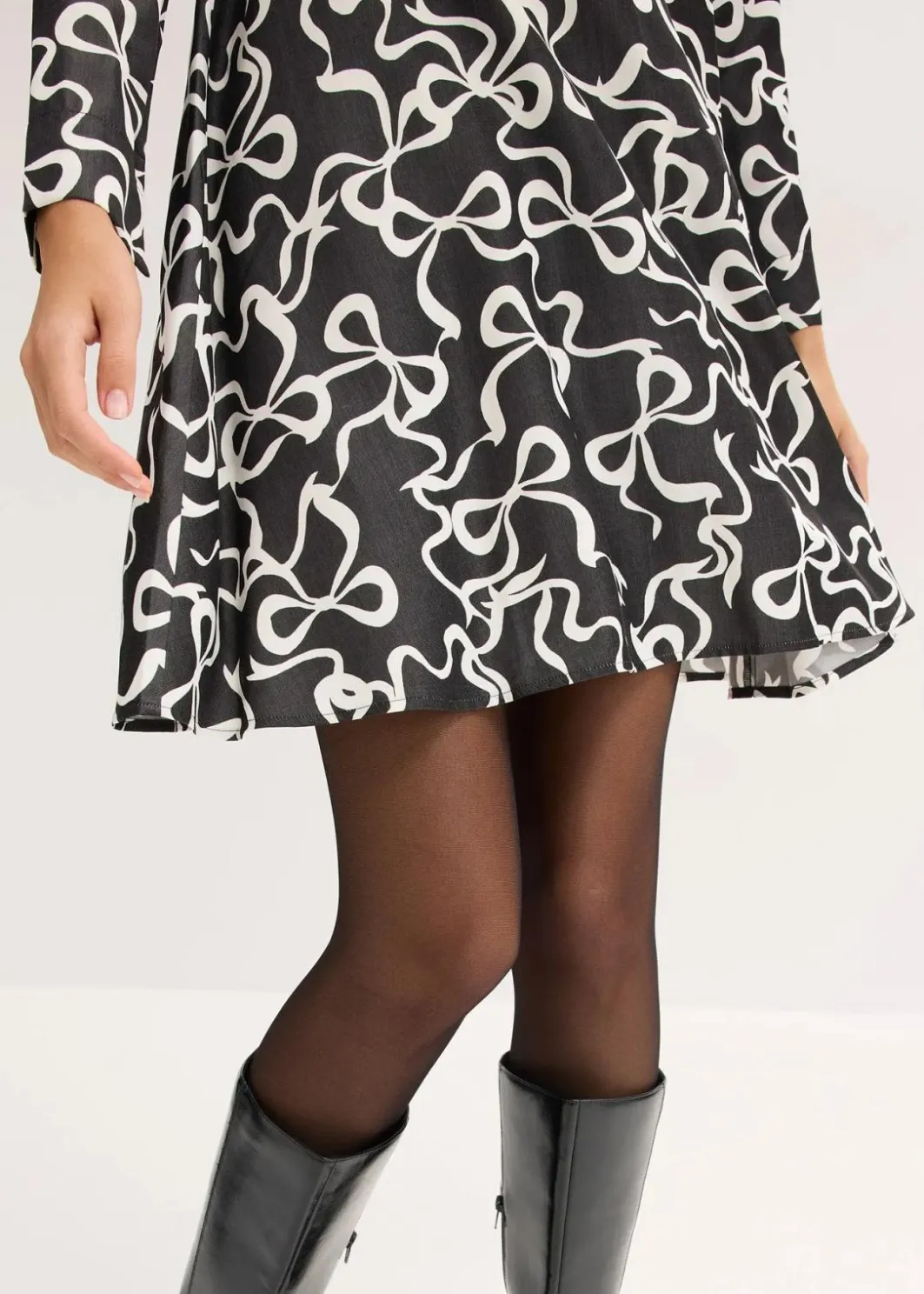 Damen bonprix Bekleidung·Pullover & Strickjacken|Kleider|Midikleid aus fließendem Viskose-Mix