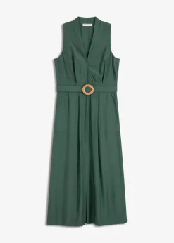 Damen bonprix Kleider|Bekleidung·Pullover & Strickjacken|Midikleid aus fließendem Viskose-Mix