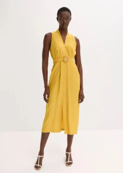 Sale Midikleid aus fließendem Viskose-Mix Damen Bekleidung·Pullover & Strickjacken|Kleider