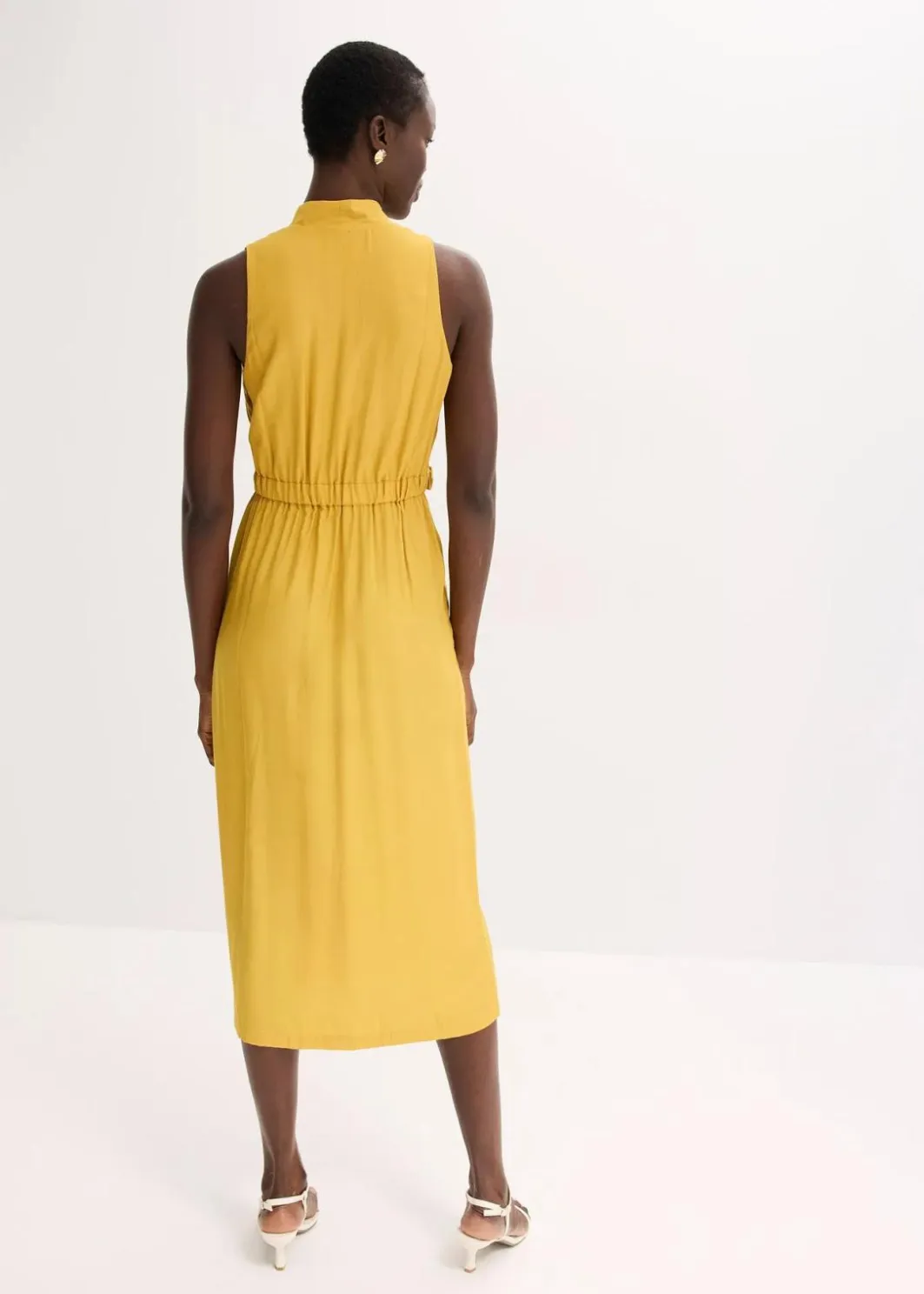Sale Midikleid aus fließendem Viskose-Mix Damen Bekleidung·Pullover & Strickjacken|Kleider