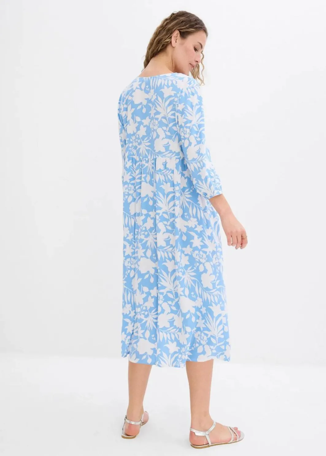 New Midikleid aus fließender Viskose Damen Nachhaltigere Materialien|Kleider