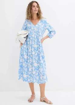 New Midikleid aus fließender Viskose Damen Nachhaltigere Materialien|Kleider