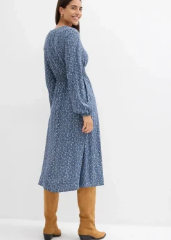 Damen bonprix Bekleidung·Pullover & Strickjacken|Kleider|Midikleid aus fließender Viskose