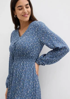 Damen bonprix Bekleidung·Pullover & Strickjacken|Kleider|Midikleid aus fließender Viskose