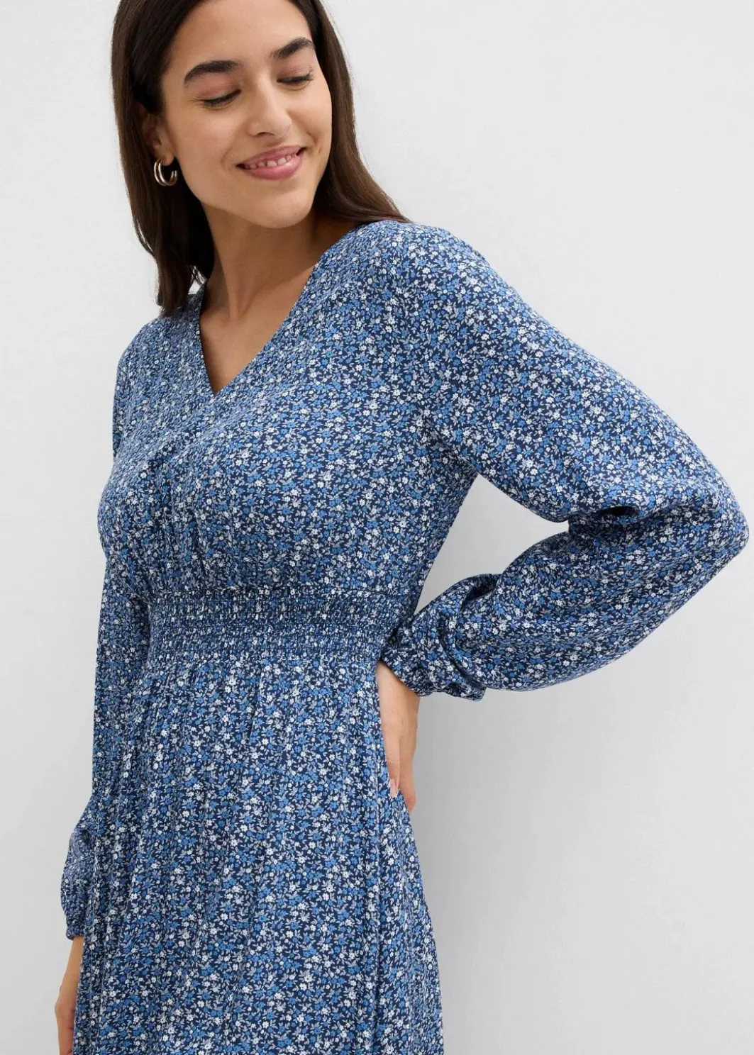 Damen bonprix Bekleidung·Pullover & Strickjacken|Kleider|Midikleid aus fließender Viskose